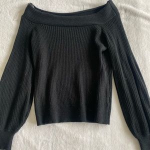 Black off the shoulder sweater